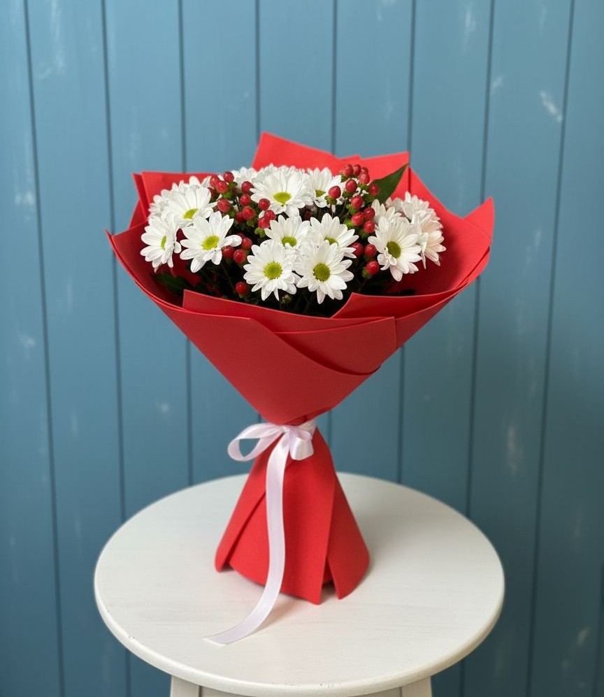 Букет цветов из: Хризантемы в Рыболово