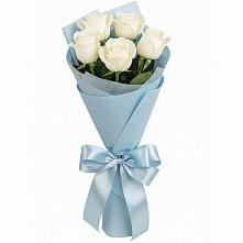 Букет 5 Белых роз Проуд #REPLACE_PRED# Рыболово