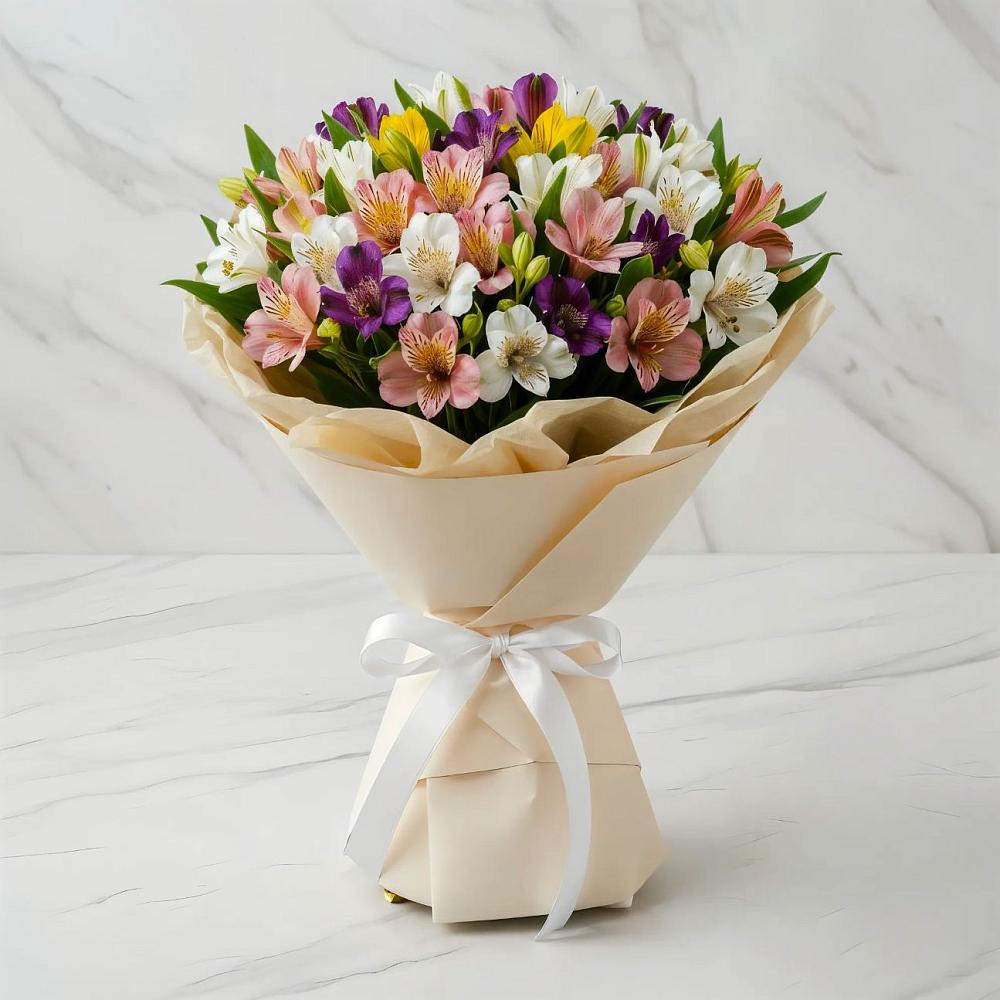 Букет цветов из: Альстромерии в Рыболово