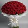 Букет 101 Красная роза Блэк Мэджик в Рыболово