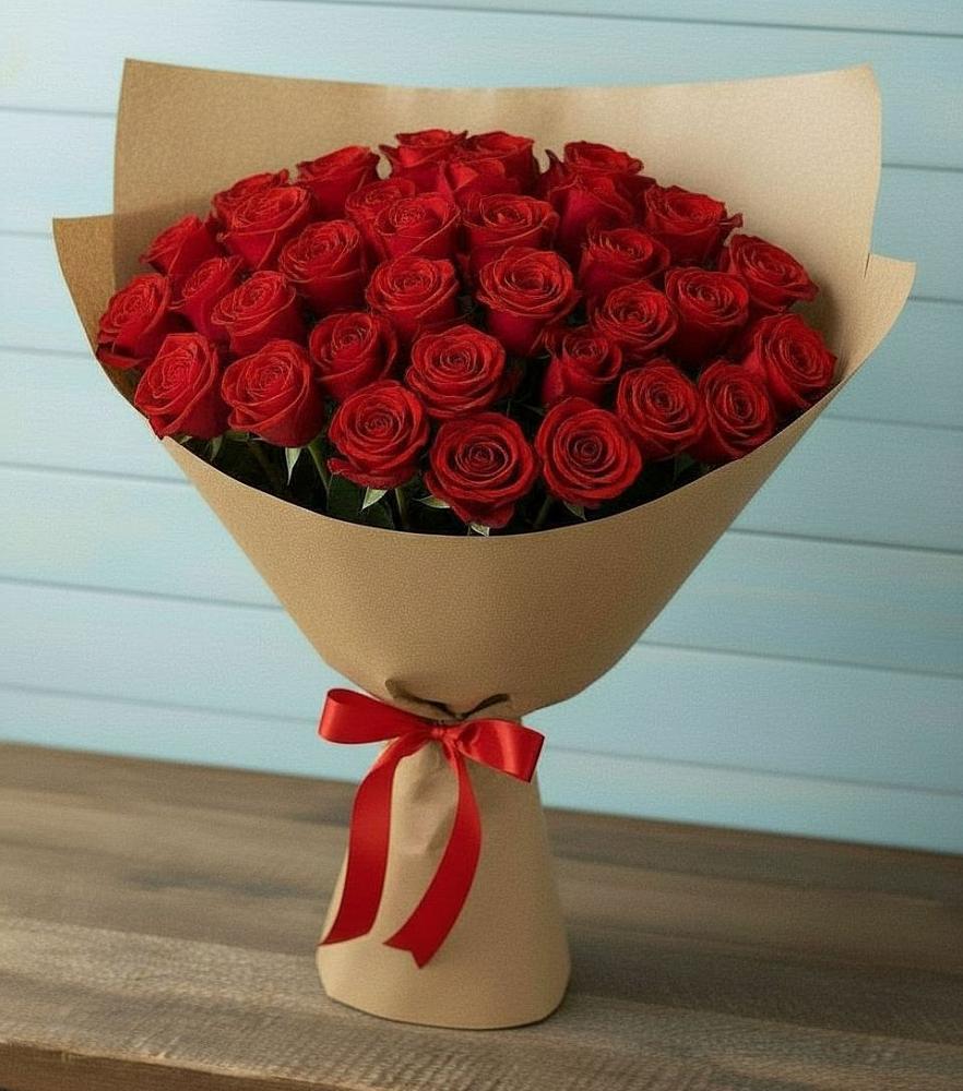 Букет Красные розы Милано в Рыболово