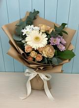 Букет цветов из:  Герберы и Хризантемы в Рыболово
