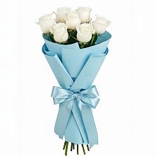 Букет 7 белых роз Проуд в Рыболово