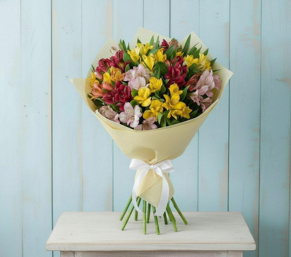 Букет цветов из: Альстромерии в Рыболово