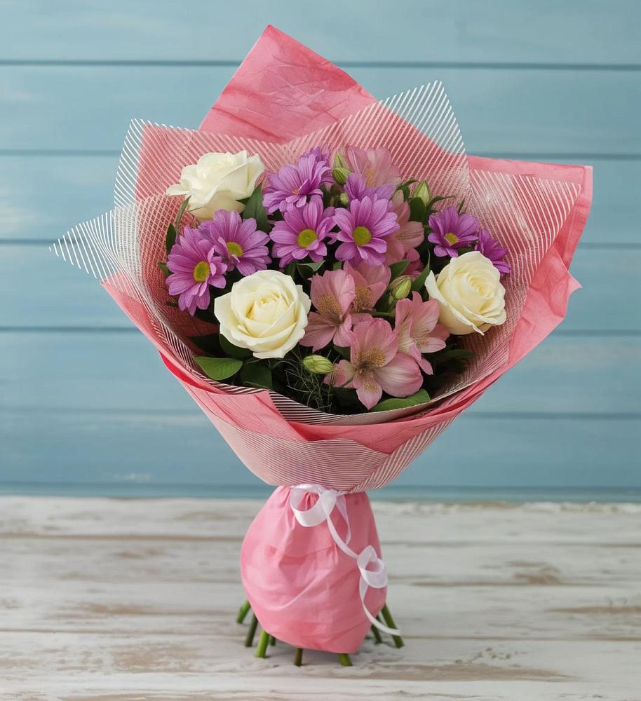 Букет цветов из: Герберы в Рыболово