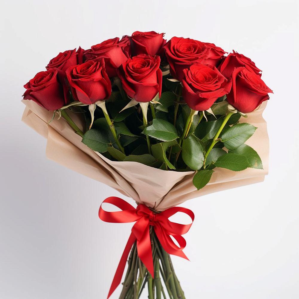Букет 11 Красных роз Эдлесс Лав в Рыболово